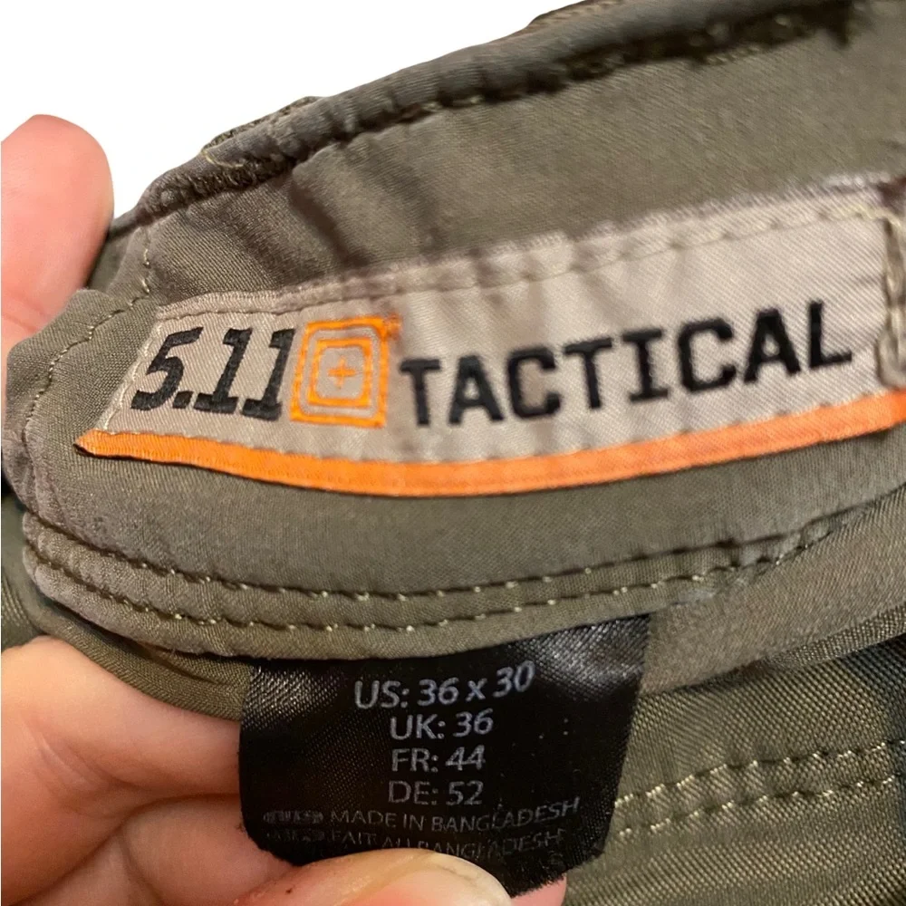 5.11 Tactical Straight Fit Ridge Cargo Pants Mens Size 36x30 Military Green
